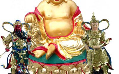 玻璃鋼彩繪寺廟供奉神佛彌勒佛雕塑