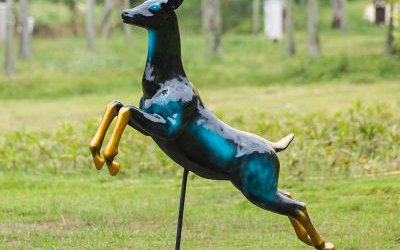 戶外公園裝飾品擺件動(dòng)物景觀梅花鹿雕塑