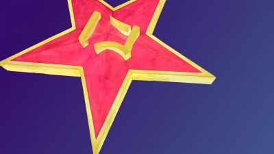 3D打印透明五角星內發(fā)光雕塑